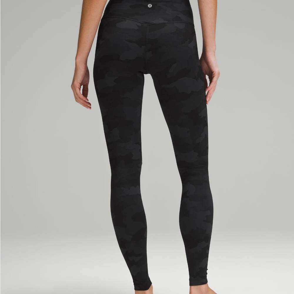 LULULEMON Align High Rise Pant - Black Camo Coal size 10